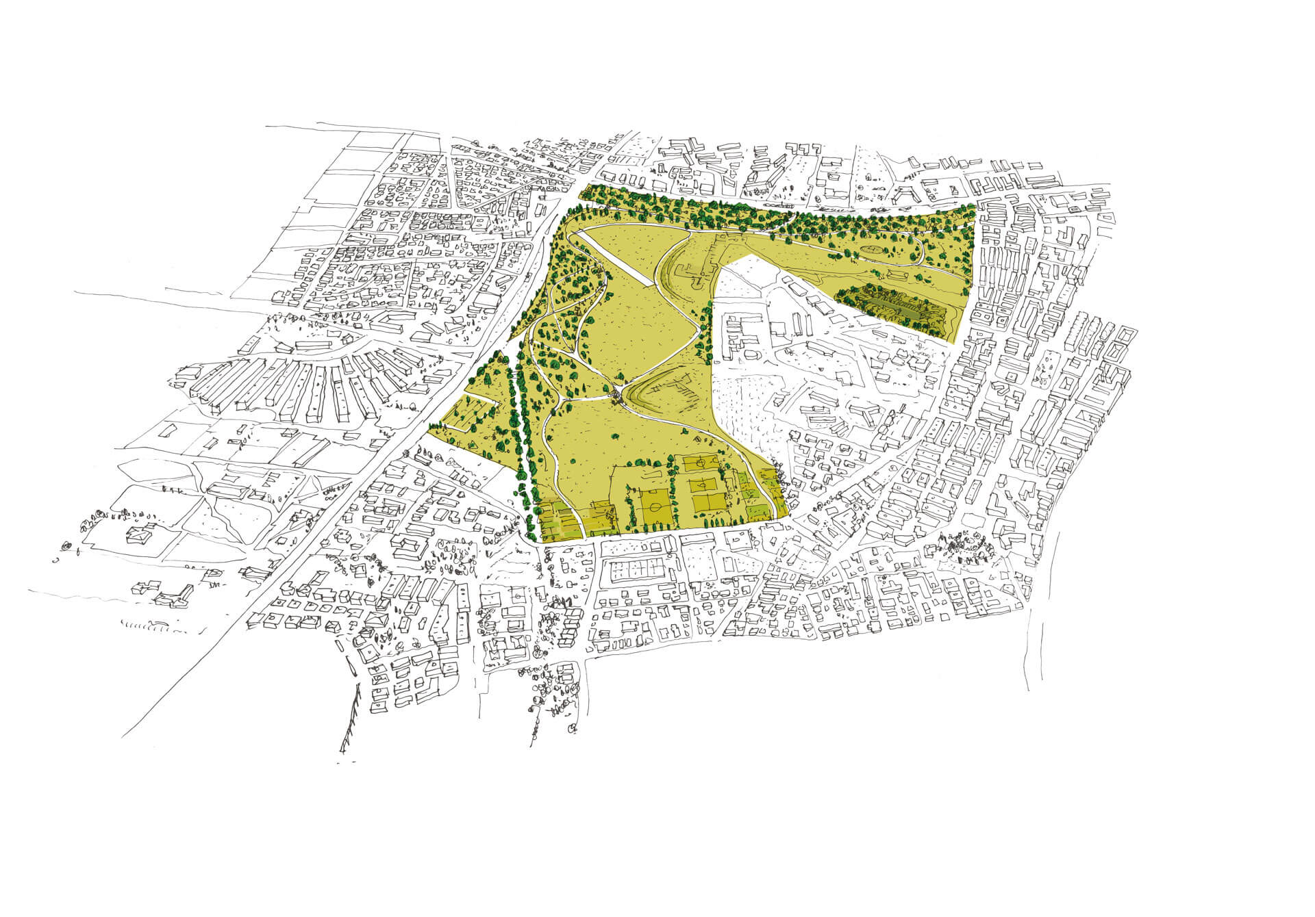 Romaperilclima_progetti_parco centocelle_schizzo-prospettiva